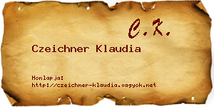 Czeichner Klaudia névjegykártya